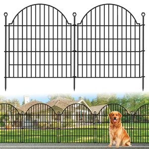 10 Panels No Dig Decorative Outdoor Garden Fence, 32in (H) x23.6ft (L) | Animal Barrier Fencing for Dog, Arched Flower Bed Edging, Rustproof Metal Wire Panel Borders with Temporary Ground Stakes 10 Panels No Dig Decorative Outdoor Garden Fence, 32in (H) x23.6ft (L) | Animal Barrier Fencing for Dog, Arched Flower Bed Edging, Rustproof Metal Wire Panel Borders with Temporary Ground Stakes