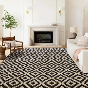 Waterproof Outdoor Rug 8x10 ft, Plastic Reversible Rug, Modern Area Rug, Large Floor Mat for Outdoors, RV, Patio, Backyard, Deck, Picnic, Beach, Camping, Black & Beige Waterproof Outdoor Rug 8x10 ft, Plastic Reversible Rug, Modern Area Rug, Large Floor Mat for Outdoors, RV, Patio, Backyard, Deck, Picnic, Beach, Camping, Black & Beige