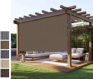 Outdoor Roller Shade,Patio Blind Roll Up Shade Exterior Cordless-10'W x 8'H | Outdoor Patio Shades Roll Up Blind with Spliced Pole,Privacy Protection,UV Sun Blocking,One-Piece Fabric Outdoor Roller Shade,Patio Blind Roll Up Shade Exterior Cordless-10'W x 8'H | Outdoor Patio Shades Roll Up Blind with Spliced Pole,Privacy Protection,UV Sun Blocking,One-Piece Fabric