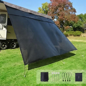 RV Awning Sun Shade Screen with Zipper, 8'x19'3" for 20' RV Awning | 7.9oz Black Heavy Duty Coated Mesh Camper Awning Shade Screen with 95% UV Protect, Improve Privacy for Motorhome Trailer RV Awning Sun Shade Screen with Zipper, 8'x19'3" for 20' RV Awning | 7.9oz Black Heavy Duty Coated Mesh Camper Awning Shade Screen with 95% UV Protect, Improve Privacy for Motorhome Trailer