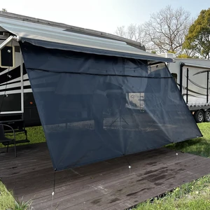 RV Awning Sun Shade Screen 8'x17'3''(Fit for 18' Awning),Black Mesh Shade Screen with Zipper,Universal Trailer Camper Awning Screen with Complete Kits,Improves Shadow and Privacy. RV Awning Sun Shade Screen 8'x17'3''(Fit for 18' Awning),Black Mesh Shade Screen with Zipper,Universal Trailer Camper Awning Screen with Complete Kits,Improves Shadow and Privacy.