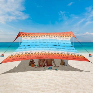 Beach Tent, Beach Canopy Sun Shade UPF 50+, Portable 10×10 FT Camping Sun Shelter with Sandbags, Poles, Ground Pegs and Anti-Wind Ropes for Outdoor, Backyard, Picnics, Sport, Fishing Beach Tent, Beach Canopy Sun Shade UPF 50+, Portable 10×10 FT Camping Sun Shelter with Sandbags, Poles, Ground Pegs and Anti-Wind Ropes for Outdoor, Backyard, Picnics, Sport, Fishing