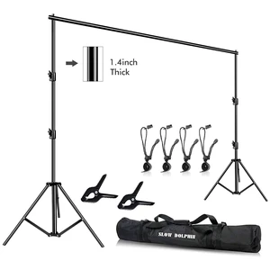Photo Video Studio 12ft (W) x 10ft (H) Heavy Duty Adjustable Photography Backdrop Stand Background Support System Kit with Carry Bag Photo Video Studio 12ft (W) x 10ft (H) Heavy Duty Adjustable Photography Backdrop Stand Background Support System Kit with Carry Bag