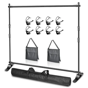 8x8ft Backdrop Banner Stand Adjustable Backdrop Stand Heavy Duty | Photo Backdrop Stand with Carrying Bag for Trade Show,Professional Photo Booths,Party,Step and Repeat Background Display 8x8ft Backdrop Banner Stand Adjustable Backdrop Stand Heavy Duty | Photo Backdrop Stand with Carrying Bag for Trade Show,Professional Photo Booths,Party,Step and Repeat Background Display