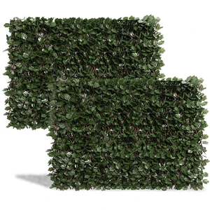 Expandable Faux Ivy Privacy Screen, Double-Sided, Balcony, 2 Pack | Lifelike artificial foliage creates a lush backdrop for weddings, parties, event decor,vertical gardens, and outdoor displays Expandable Faux Ivy Privacy Screen, Double-Sided, Balcony, 2 Pack | Lifelike artificial foliage creates a lush backdrop for weddings, parties, event decor,vertical gardens, and outdoor displays