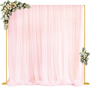 10x10ft Backdrop Stand Heavy Duty Gold Adjustable Pipe and Drape | Heavy Duty Backdrop Stand with Base Metal Square Arch Frame for Parties Wedding Birthday Photography Background Decorations 10x10ft Backdrop Stand Heavy Duty Gold Adjustable Pipe and Drape | Heavy Duty Backdrop Stand with Base Metal Square Arch Frame for Parties Wedding Birthday Photography Background Decorations