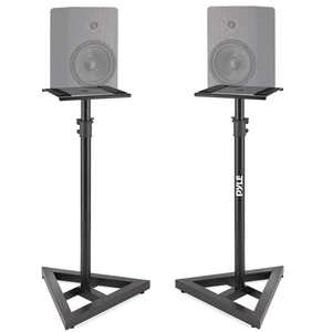 Speaker Stand Pair of Sound - Play 1 and 3 Holder, Telescoping Height Adjustable from 26 - 52 Inch, High Heavy Duty Three-point Triangle Base w/ Floor Spikes and 9 Square Platform, Black Speaker Stand Pair of Sound - Play 1 and 3 Holder, Telescoping Height Adjustable from 26 - 52 Inch, High Heavy Duty Three-point Triangle Base w/ Floor Spikes and 9 Square Platform, Black