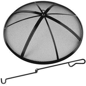 Fire Pit Spark Screen, Fire Pit Screen 40 Inch Round with Handle & Poker | Stainless steel, Prevents Sparks, High Temperature Resistant, Fire Pit Cover Lid for Outdoor/Patio/Backyard/RV Camping/Beach Fire Pit Spark Screen, Fire Pit Screen 40 Inch Round with Handle & Poker | Stainless steel, Prevents Sparks, High Temperature Resistant, Fire Pit Cover Lid for Outdoor/Patio/Backyard/RV Camping/Beach