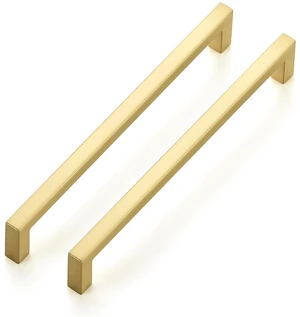 Brushed Gold Cabinet Handles Solid Cabinet Pulls 6-1/4 Inch 30 Pack | Zinc Alloy, Slim Square Bar Grip, Smooth Drawer Pull Feel, Kitchen Cabinet Update, For Cupboards, Dressers, Drawers, Hardware Brushed Gold Cabinet Handles Solid Cabinet Pulls 6-1/4 Inch 30 Pack | Zinc Alloy, Slim Square Bar Grip, Smooth Drawer Pull Feel, Kitchen Cabinet Update, For Cupboards, Dressers, Drawers, Hardware