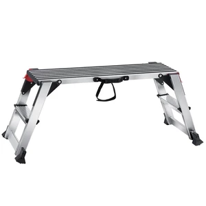 Folding Work Platform, 40"×12"×20" Aluminum Drywall Stool Ladder, 660 lbs Load Capacity Heavy Duty Work Bench w/Non-Slip Feet, Ideal for Washing Vehicles, Cleaning, Painting, Decorating Folding Work Platform, 40"×12"×20" Aluminum Drywall Stool Ladder, 660 lbs Load Capacity Heavy Duty Work Bench w/Non-Slip Feet, Ideal for Washing Vehicles, Cleaning, Painting, Decorating