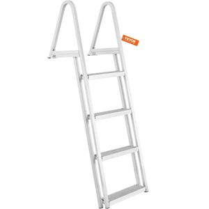 Removable Dock Ladder 4 Steps 350 lbs Capacity Pontoon Boat Ladder | for Ship/Lake Swimming/Pool/Marine Boarding, Thickened Aluminum Alloy, 4 in Wide Step, Non-Slip Pedal, Quick Release Design Removable Dock Ladder 4 Steps 350 lbs Capacity Pontoon Boat Ladder | for Ship/Lake Swimming/Pool/Marine Boarding, Thickened Aluminum Alloy, 4 in Wide Step, Non-Slip Pedal, Quick Release Design