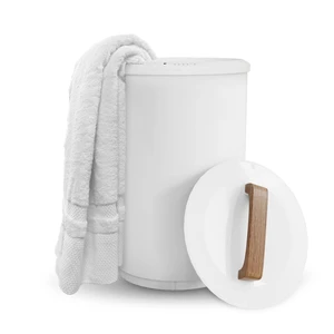Heated Towel Warmers for Bathroom - Large Towel Warmer Bucket, Wood Handle, Auto Shut Off, Fits Up to Two 40"X70" Oversized Towels, White Heated Towel Warmers for Bathroom - Large Towel Warmer Bucket, Wood Handle, Auto Shut Off, Fits Up to Two 40"X70" Oversized Towels, White