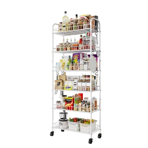 6 Tier Slim Rolling Storage Cart with Wheels, Metal Mobile Shelving Unit Organizer Utility Cart for Office Bathroom Kitchen Laundry Room Narrow Places (White 10 Inches) 6 Tier Slim Rolling Storage Cart with Wheels, Metal Mobile Shelving Unit Organizer Utility Cart for Office Bathroom Kitchen Laundry Room Narrow Places (White 10 Inches)