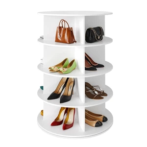 4 Tier Rotating Shoe Rack Tower, Spinning Shoe Display Lazy Susan, Revolving 360 Shoe Rack Storage Round Carousel, Vertical Handbag Rotate Shoes Closet Organization (4-Tier White) 4 Tier Rotating Shoe Rack Tower, Spinning Shoe Display Lazy Susan, Revolving 360 Shoe Rack Storage Round Carousel, Vertical Handbag Rotate Shoes Closet Organization (4-Tier White)
