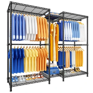 E12 Pro Clothes RackHeavy Duty Freestanding Garment Rack with ShelvesMetal Clothing Closet Storage System for Hanging Clothes71" W x 16" D x 76.5" H, Hold 960 lbsBlack E12 Pro Clothes RackHeavy Duty Freestanding Garment Rack with ShelvesMetal Clothing Closet Storage System for Hanging Clothes71" W x 16" D x 76.5" H, Hold 960 lbsBlack