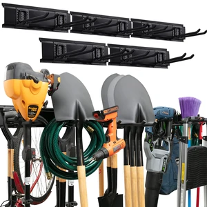 Garage Tool Organizer Wall Mount, 80", 5 Racks 10 Hooks, 500 lbs | 500 lbs, anti-rust carbon steel, garden tool organizer & storage rack for garage organization, shovels, rakes & tools Garage Tool Organizer Wall Mount, 80", 5 Racks 10 Hooks, 500 lbs | 500 lbs, anti-rust carbon steel, garden tool organizer & storage rack for garage organization, shovels, rakes & tools