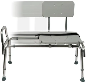 Tub Transfer Bench and Shower Chair with Non Slip Aluminum Body, FSA Eligible, Adjustable Seat Height and Cut Out Access, Holds Weight up to 400 Lbs, Bath and Shower Safety, Transfer Bench Tub Transfer Bench and Shower Chair with Non Slip Aluminum Body, FSA Eligible, Adjustable Seat Height and Cut Out Access, Holds Weight up to 400 Lbs, Bath and Shower Safety, Transfer Bench