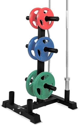 6-Pegs Olympic Weight Plate Rack & 4 Barbells - 800 Pounds Capacity, Heavy Duty Gym Organizer, Scratch Resistant Frame, Powder-Coat Finish, Easy to Assemble, Compact & Space-Saving 6-Pegs Olympic Weight Plate Rack & 4 Barbells - 800 Pounds Capacity, Heavy Duty Gym Organizer, Scratch Resistant Frame, Powder-Coat Finish, Easy to Assemble, Compact & Space-Saving