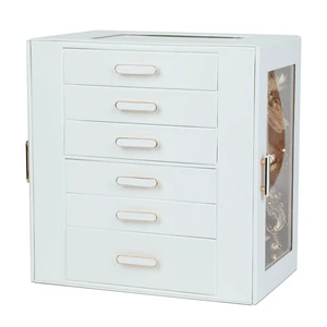 Clear Lid Jewelry Box,Big 6 Layers Jewelry Organizer (White, 6 Layer) | Large Jewelry Boxes for Women with Necklace, Bracelet, Rings and Earrings Storage Grid Best Gifts Clear Lid Jewelry Box,Big 6 Layers Jewelry Organizer (White, 6 Layer) | Large Jewelry Boxes for Women with Necklace, Bracelet, Rings and Earrings Storage Grid Best Gifts