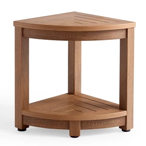 Corner Shower Stool for Shaving Leg, Waterproof Bathroom Shower Bench Seat for Inside Shower, Poly Lumber Plastic Shower Chair Seat, Shower Foot Rest with Adjustable Feet, Non-Slip, Brown Corner Shower Stool for Shaving Leg, Waterproof Bathroom Shower Bench Seat for Inside Shower, Poly Lumber Plastic Shower Chair Seat, Shower Foot Rest with Adjustable Feet, Non-Slip, Brown