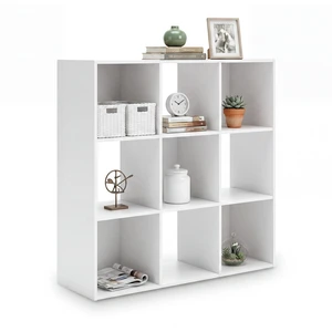 Onita 9 Cube Storage Organizer, White Bookshelf | Durable laminate over engineered wood, Fits standard 10.5x10.5x11 inch bins, Versatile freestanding 3x3 layout Onita 9 Cube Storage Organizer, White Bookshelf | Durable laminate over engineered wood, Fits standard 10.5x10.5x11 inch bins, Versatile freestanding 3x3 layout