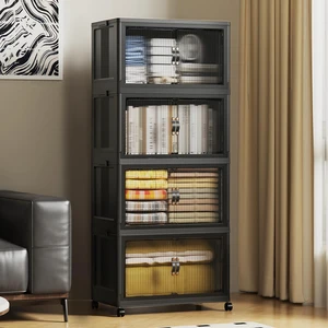 260Qt Stackable Storage Bins,Storage Cabinet with a Lid,4 Pack Black | Stackable Storage Drawers with Lids,22" W x 13" D x 50" H,Featuring open-front Access for Clothes and Closet Storage 260Qt Stackable Storage Bins,Storage Cabinet with a Lid,4 Pack Black | Stackable Storage Drawers with Lids,22" W x 13" D x 50" H,Featuring open-front Access for Clothes and Closet Storage