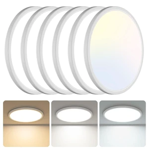 6 Pack 13 Inch LED Flush Mount Ceiling Light, 3200LM 28W Ultra-Slim LED Ceiling Lights, 3000K/4500K/6000K Selectable Light Fixture for Bedroom, Kitchen, Bathroom, Hallway - White 6 Pack 13 Inch LED Flush Mount Ceiling Light, 3200LM 28W Ultra-Slim LED Ceiling Lights, 3000K/4500K/6000K Selectable Light Fixture for Bedroom, Kitchen, Bathroom, Hallway - White