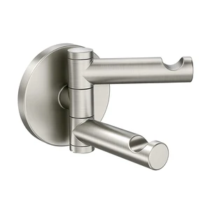 YB0402BN Align Modern Double Swivel Robe Hook, Brushed Nickel YB0402BN Align Modern Double Swivel Robe Hook, Brushed Nickel