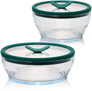 4-Piece Medium Glass Food Storage with Lids (Clear Kale) | Plastic-Free Meal Prep, Microwave Cookware, Stackable Airtight Storage Container, Vented Lid for Microwave-Safe Reheating 4-Piece Medium Glass Food Storage with Lids (Clear Kale) | Plastic-Free Meal Prep, Microwave Cookware, Stackable Airtight Storage Container, Vented Lid for Microwave-Safe Reheating