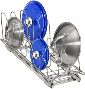 Pull Out Pot and Pan Lid Organizer Under Cabinet - Lifetime Ltd. Warranty Cookie Sheet Organizer for Cabinet Narrow Slide Out Baking Sheet Organizer Drawer 7.25W x 21D, Chrome Pull Out Pot and Pan Lid Organizer Under Cabinet - Lifetime Ltd. Warranty Cookie Sheet Organizer for Cabinet Narrow Slide Out Baking Sheet Organizer Drawer 7.25W x 21D, Chrome