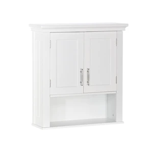 Somerset Two-Door Bathroom Wall Mount Medicine Cabinet, White | Open Display Shelf, Adjustable Interior Shelf, Two-Tone Handles, Space-Saving, Laundry Storage Somerset Two-Door Bathroom Wall Mount Medicine Cabinet, White | Open Display Shelf, Adjustable Interior Shelf, Two-Tone Handles, Space-Saving, Laundry Storage