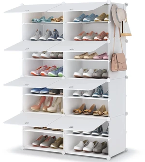 Shoe Rack Organizer 32 Pair Modular Shoe Storage Cabinet for Closet | PP Plastic, Sturdy Steel Frame, Waterproof, Dustproof, Easy Clean, Shoe Shelves for Closet Garage Hallway Bedroom Entryway Shoe Rack Organizer 32 Pair Modular Shoe Storage Cabinet for Closet | PP Plastic, Sturdy Steel Frame, Waterproof, Dustproof, Easy Clean, Shoe Shelves for Closet Garage Hallway Bedroom Entryway