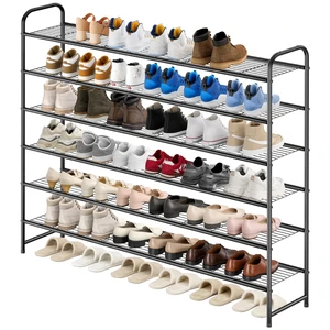 Large Shoe Rack 6 Tier Organizer Tall Metal Shoe Organizer for Entryway Bedroom Floor Garage, Wide Shoe Shelf Storage Fits 42 Pairs Men Sneakers, Black Large Shoe Rack 6 Tier Organizer Tall Metal Shoe Organizer for Entryway Bedroom Floor Garage, Wide Shoe Shelf Storage Fits 42 Pairs Men Sneakers, Black