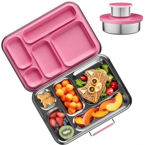 Stainless Steel Bento Box Kids, Kids Metal Bento Lunch Box BPA Free Lunch Box Containers 304 Stainless Steel Bento Box for School and Office(Pink) Stainless Steel Bento Box Kids, Kids Metal Bento Lunch Box BPA Free Lunch Box Containers 304 Stainless Steel Bento Box for School and Office(Pink)
