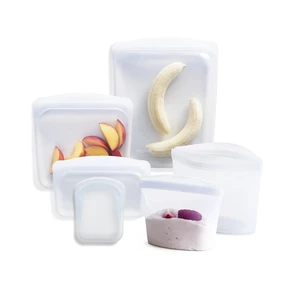 Premium Reusable Silicone Food Storage Bags, 6-Pack, Clear | Food-Safe Silicone, Eco-Friendly, Reusable Freezer Bags, Microwave, Dishwasher, Oven, Snack Bags, Lunch Containers, Meal Prep Premium Reusable Silicone Food Storage Bags, 6-Pack, Clear | Food-Safe Silicone, Eco-Friendly, Reusable Freezer Bags, Microwave, Dishwasher, Oven, Snack Bags, Lunch Containers, Meal Prep
