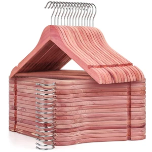 Red Cedar Wooden Clothes Hangers for Closet 30 Pack | Wood Suit Hangers with Smooth Cut Notches,100% Natural Cedar Wood, 360°Flexible Hook, Non-Slip Pants Bar(Natural)-CT07C30 Red Cedar Wooden Clothes Hangers for Closet 30 Pack | Wood Suit Hangers with Smooth Cut Notches,100% Natural Cedar Wood, 360°Flexible Hook, Non-Slip Pants Bar(Natural)-CT07C30