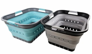 42L (11 gallon) Collapsible Plastic Laundry Basket - Foldable Pop Up Storage Container/Organizer - Portable Basket - Space Saving Hamper/Basket 42L (11 gallon) Collapsible Plastic Laundry Basket - Foldable Pop Up Storage Container/Organizer - Portable Basket - Space Saving Hamper/Basket