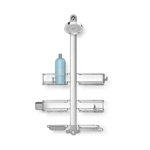 X-Large Adjustable Hanging Shower Caddy, Handheld Showerhead Compatible, Family-Size Bathroom Organizer with 12-Inch Extended Neck, Adjustable Shelves, Rust-Proof Stainless Steel X-Large Adjustable Hanging Shower Caddy, Handheld Showerhead Compatible, Family-Size Bathroom Organizer with 12-Inch Extended Neck, Adjustable Shelves, Rust-Proof Stainless Steel