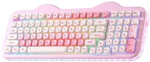 C98 Cute Cake Wireless Mechanical Keyboard (Pink, Milk Switch) | 99 Keys with Number Pad, Hot Swap, PBT MOA Keycaps, BT5.0/2.4G/USB-C, Gasket Mount, Custom RGB Backlit for Win/Mac C98 Cute Cake Wireless Mechanical Keyboard (Pink, Milk Switch) | 99 Keys with Number Pad, Hot Swap, PBT MOA Keycaps, BT5.0/2.4G/USB-C, Gasket Mount, Custom RGB Backlit for Win/Mac