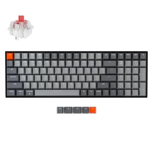 K4 96% Layout 100 Keys Wireless Bluetooth 5.1/Wired USB Mechanical Gaming Keyboard with Super Red Switch White LED Backlight N-Key Rollover for Mac Windows PC-Version 2 K4 96% Layout 100 Keys Wireless Bluetooth 5.1/Wired USB Mechanical Gaming Keyboard with Super Red Switch White LED Backlight N-Key Rollover for Mac Windows PC-Version 2