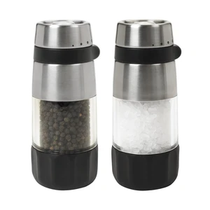 Salt and Pepper Grinder Set, Stainless Steel Salt and Pepper Grinder Set, Stainless Steel