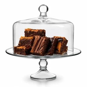 Selene Glass Cake Stand with Dome Lid, Footed Dessert Serving Dish | Curved Pedestal Showcases Pastries, Cupcakes, Pies, Clear Cover Keeps Sweets Fresh for Parties and Tidy Serving Selene Glass Cake Stand with Dome Lid, Footed Dessert Serving Dish | Curved Pedestal Showcases Pastries, Cupcakes, Pies, Clear Cover Keeps Sweets Fresh for Parties and Tidy Serving