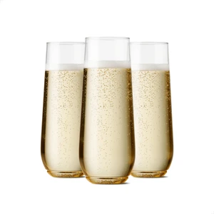 POP 9oz Flute SET OF 24 Premium Quality, Recyclable, Unbreakable & Crystal Clear Plastic Champagne Glasses POP 9oz Flute SET OF 24 Premium Quality, Recyclable, Unbreakable & Crystal Clear Plastic Champagne Glasses