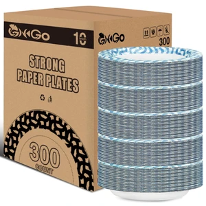 Paper Plates 10 inch Bulk 300 Count | Thickened Disposable Plates Large Heavy Duty Dinner Paper Plates for Holiday, Party, Picnic and Everyday Use Paper Plates 10 inch Bulk 300 Count | Thickened Disposable Plates Large Heavy Duty Dinner Paper Plates for Holiday, Party, Picnic and Everyday Use