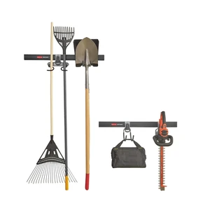 Fasttrack Garage Wall-Mounted Storage System, 6-Piece Kit | 2 Rails, 4 Hooks, All-In-One Wall Hanging Kit, Customizable System, Heavy-Duty Steel Construction, for Garage/Shed/Workshop Fasttrack Garage Wall-Mounted Storage System, 6-Piece Kit | 2 Rails, 4 Hooks, All-In-One Wall Hanging Kit, Customizable System, Heavy-Duty Steel Construction, for Garage/Shed/Workshop