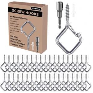 100 PCS 304 Stainless Steel Eye Screw Hooks for Hanging Heavy Duty.Ceiling Hooks for Hanging Plants,Cup,Wind Chime,Bird Feeders, String Lights at Indoor&Outdoor 100 PCS 304 Stainless Steel Eye Screw Hooks for Hanging Heavy Duty.Ceiling Hooks for Hanging Plants,Cup,Wind Chime,Bird Feeders, String Lights at Indoor&Outdoor