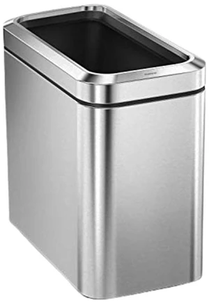 Slim Open Trash Can, 25L, 6.6 Gallon, Commercial Office for Conference Rooms, Hotel Rooms, Reception, Heavy Duty Stainless Steel, ADA-Compliant, Brushed Slim Open Trash Can, 25L, 6.6 Gallon, Commercial Office for Conference Rooms, Hotel Rooms, Reception, Heavy Duty Stainless Steel, ADA-Compliant, Brushed