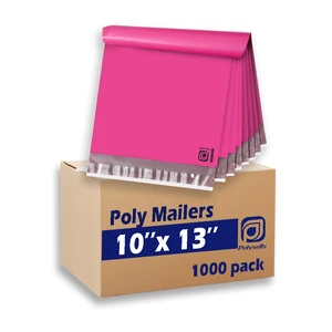 1000 pcs 10x13 Inches Pink Poly Mailers Shipping Envelopes, Strong Adhesive Sealing, Waterproof, and Tear-resistant Postal Mailing Bags for Clothing, Books, and Accessories 1000 pcs 10x13 Inches Pink Poly Mailers Shipping Envelopes, Strong Adhesive Sealing, Waterproof, and Tear-resistant Postal Mailing Bags for Clothing, Books, and Accessories