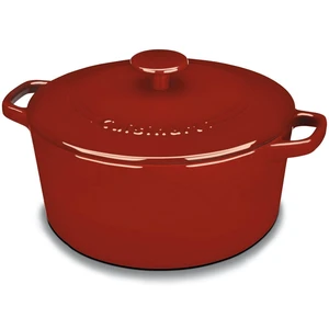 Chef's Classic Enameled Cast Iron Dutch Oven with Lid, Porcelain Enameled Interior, Oven Safe, Induction Compatible, 5-Quart, Round, Cardinal Red Chef's Classic Enameled Cast Iron Dutch Oven with Lid, Porcelain Enameled Interior, Oven Safe, Induction Compatible, 5-Quart, Round, Cardinal Red