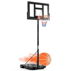 10FT Adjustable Height Portable Basketball Hoop Outdoor for Adult, 44 Inch Shatterproof Backboard w/Shock Absorbent Rim, Fillable Base, 2 Wheels for Swimming Pool/Indoor, Metal, Classic Black 10FT Adjustable Height Portable Basketball Hoop Outdoor for Adult, 44 Inch Shatterproof Backboard w/Shock Absorbent Rim, Fillable Base, 2 Wheels for Swimming Pool/Indoor, Metal, Classic Black